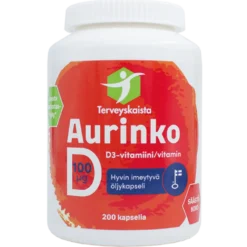 Terveyskaista Aurinko D 100 µg 200 kaps.