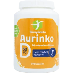 Terveyskaista Aurinko D 50 µg 300 kaps.