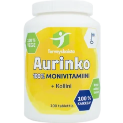 Terveyskaista Aurinko 100% Monivitamiini + Koliini 100 tabl.