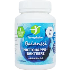 Terveyskaista Balanssi Maitohappobakteeri + B6 & Biotiini 100 kaps.