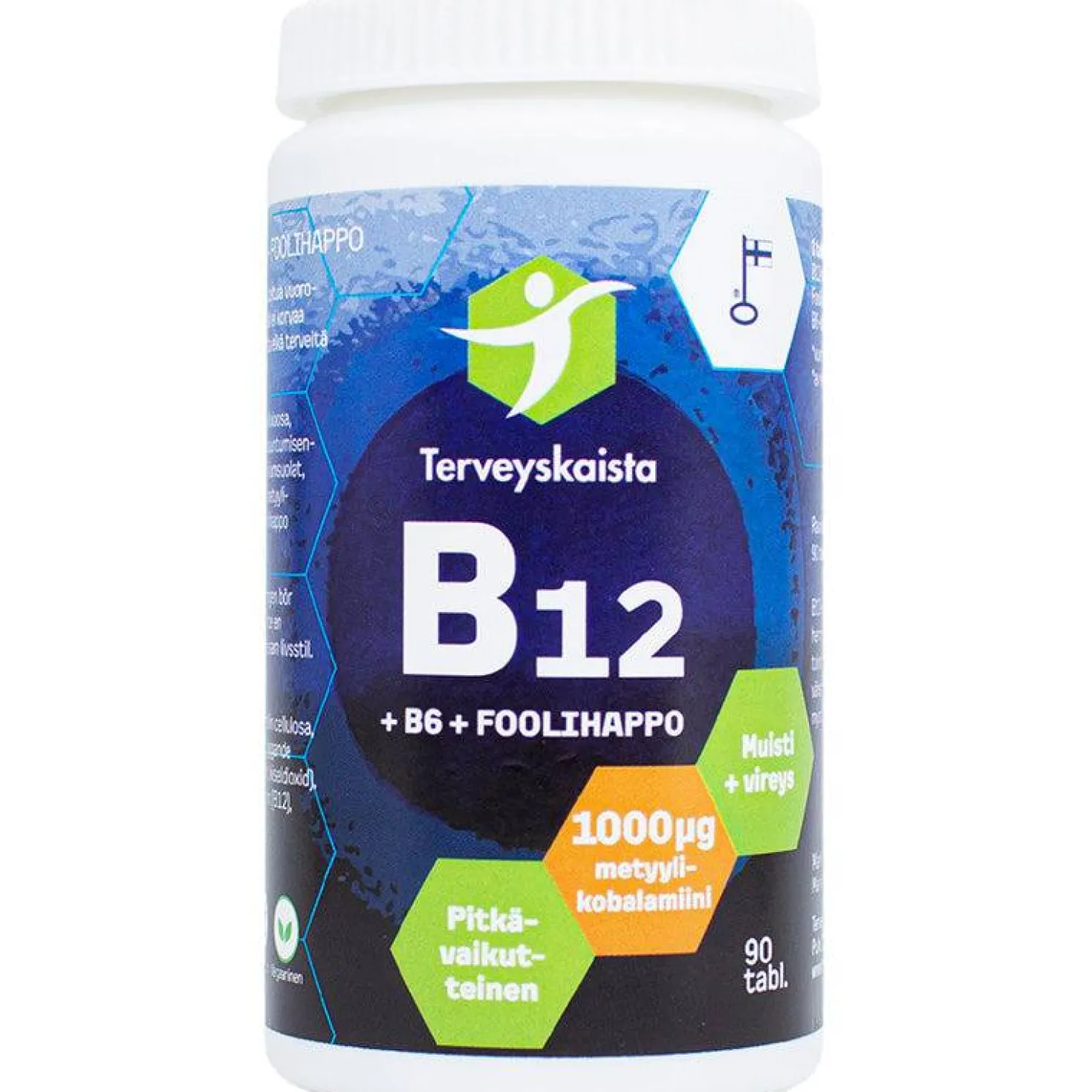 Terveyskaista B12 + B6 + Foolihappo 90 tabl.