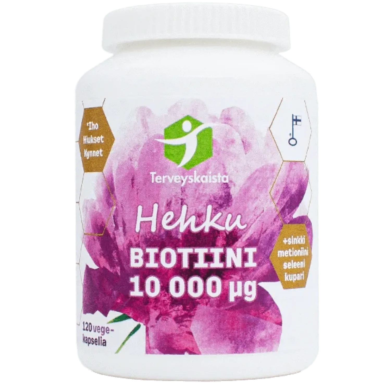Terveyskaista Hehku Biotiini 10 000 µg 120 kaps.