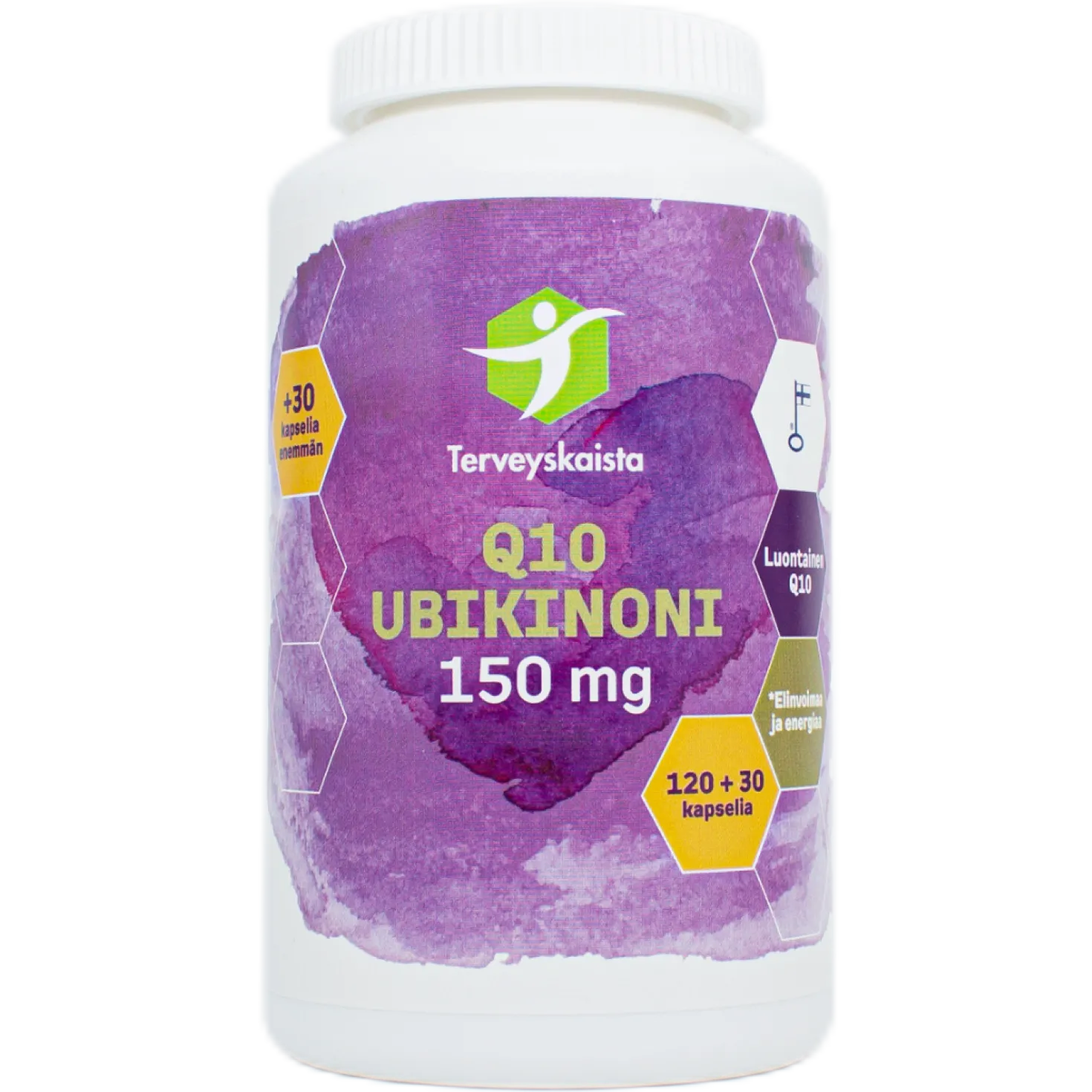 Terveyskaista Q10 Ubikinoni 150 mg 120+30 kaps. kampanjapakkaus