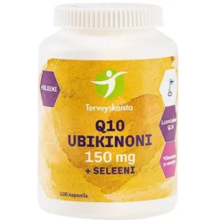 Terveyskaista Q10 Ubikinoni 150 mg + Seleeni 100 kaps.