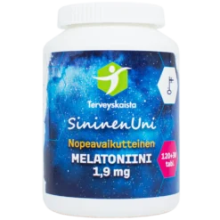 Terveyskaista Sininen Uni - Nopeavaikutteinen Melatoniini 1,9 mg 150 tabl. - erä
