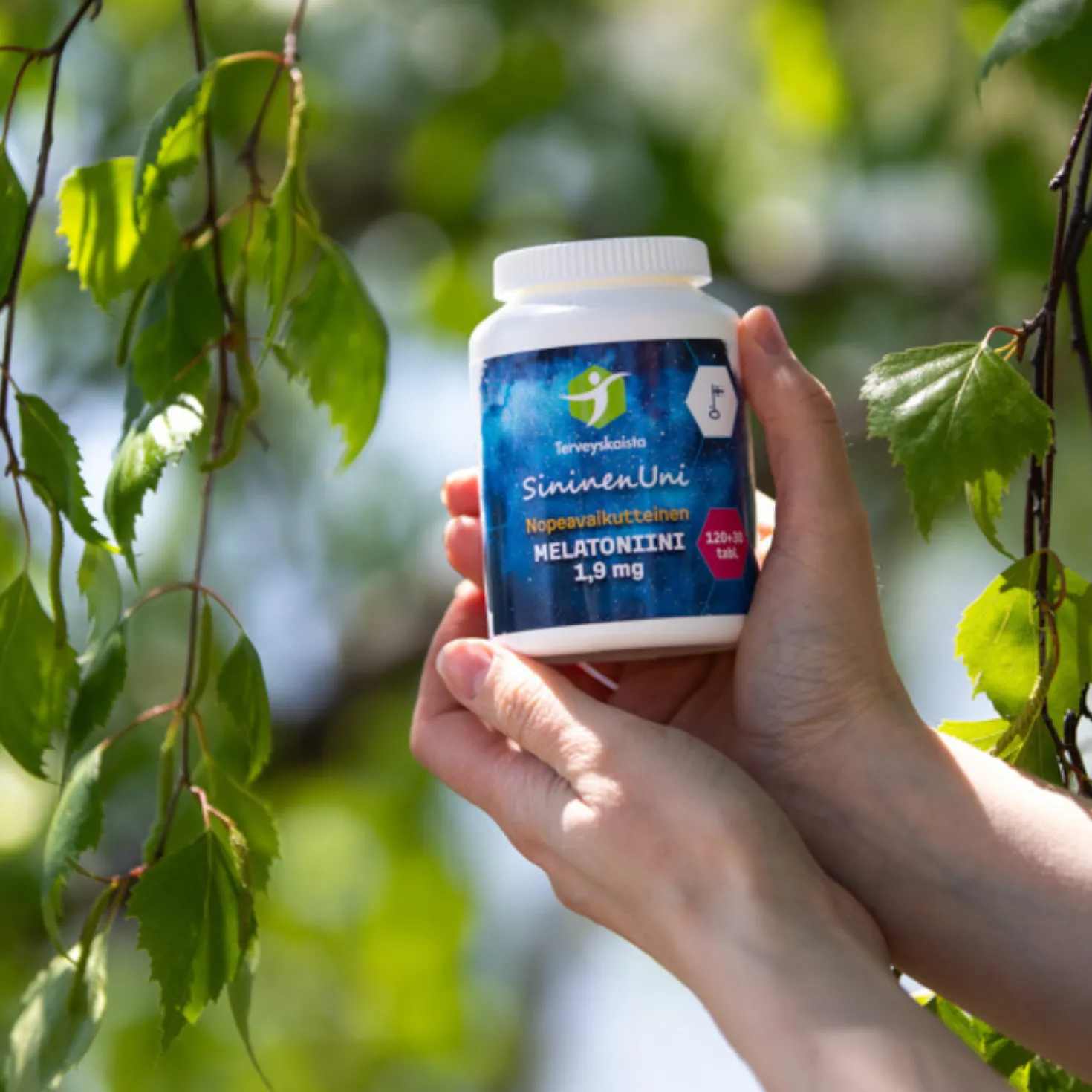 Terveyskaista Sininen Uni - Nopeavaikutteinen Melatoniini 1,9 mg 150 tabl. - erä