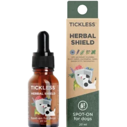 Tickless Herbal Shield Spot-On - Eteeristen öljyjen seos koirille 20 ml - poistuu