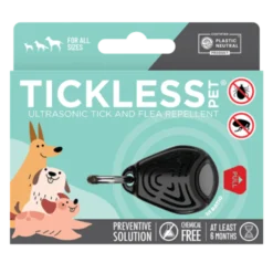 Tickless Pet Ultraääni Punkki- ja Kirppukarkoitin Eläimille - Musta 1 kpl