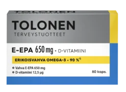 Tolonen E-EPA 650 mg + D-vitamiini 80 kaps.
