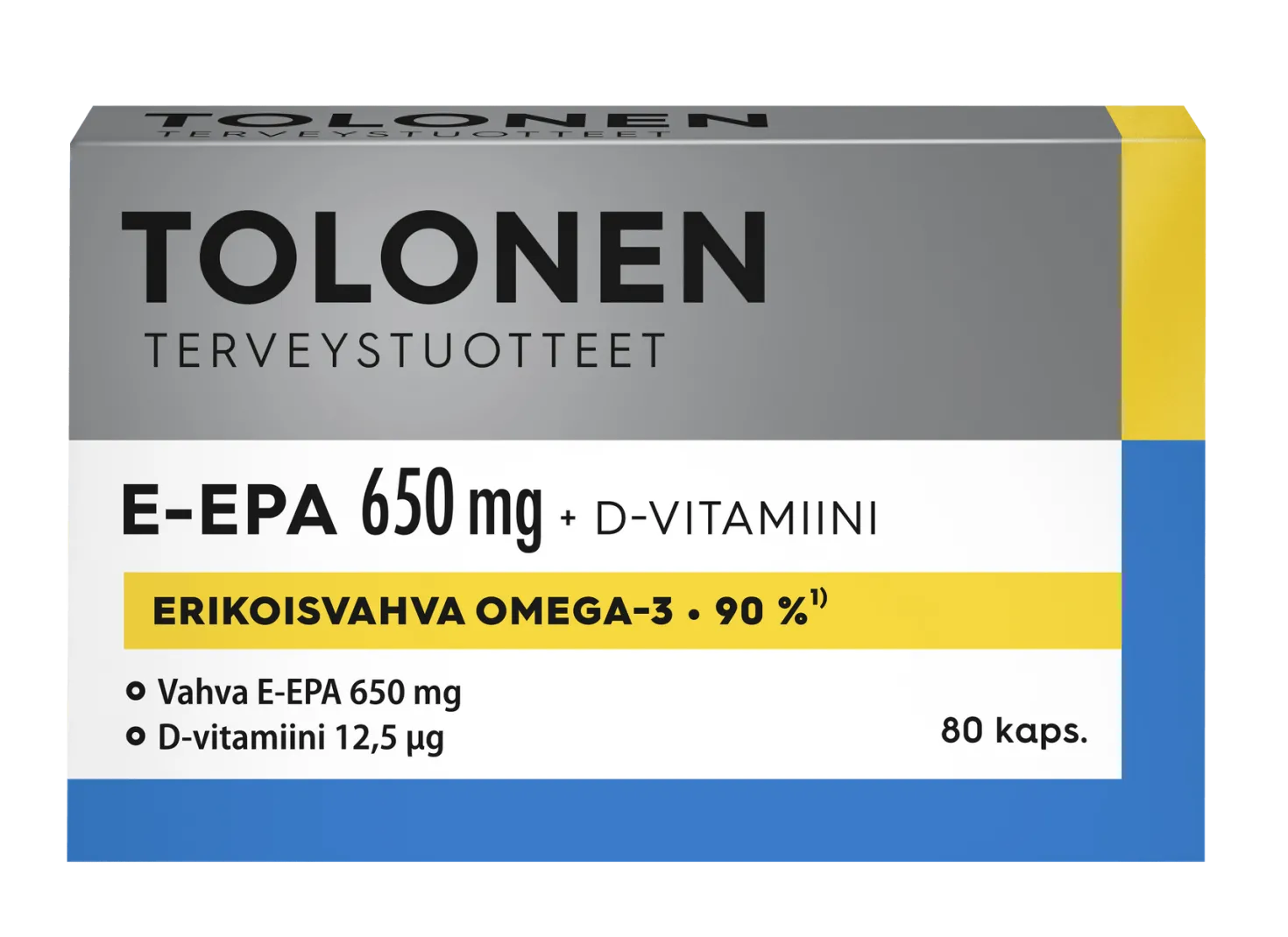 Tolonen E-EPA 650 mg + D-vitamiini 80 kaps.
