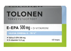 Tolonen E-EPA 500 mg + D-Vitamiini 40 kaps.