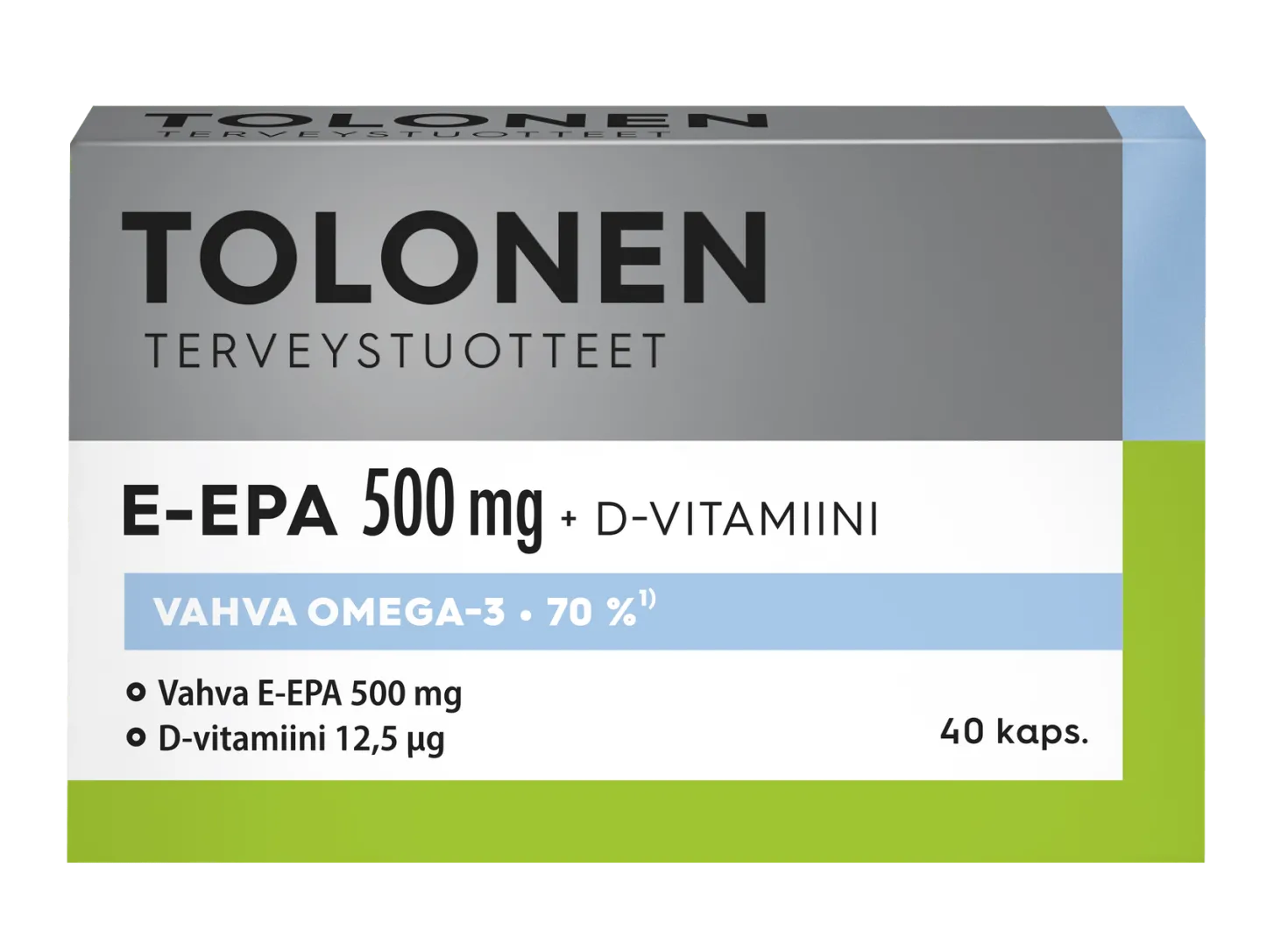Tolonen E-EPA 500 mg + D-Vitamiini 40 kaps.