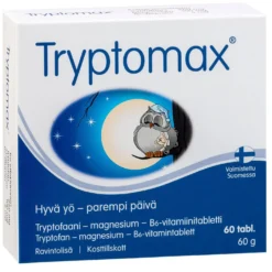 Tryptomax - Tryptofaani-magnesium-B6-vitamiinitabletti 60 tabl.