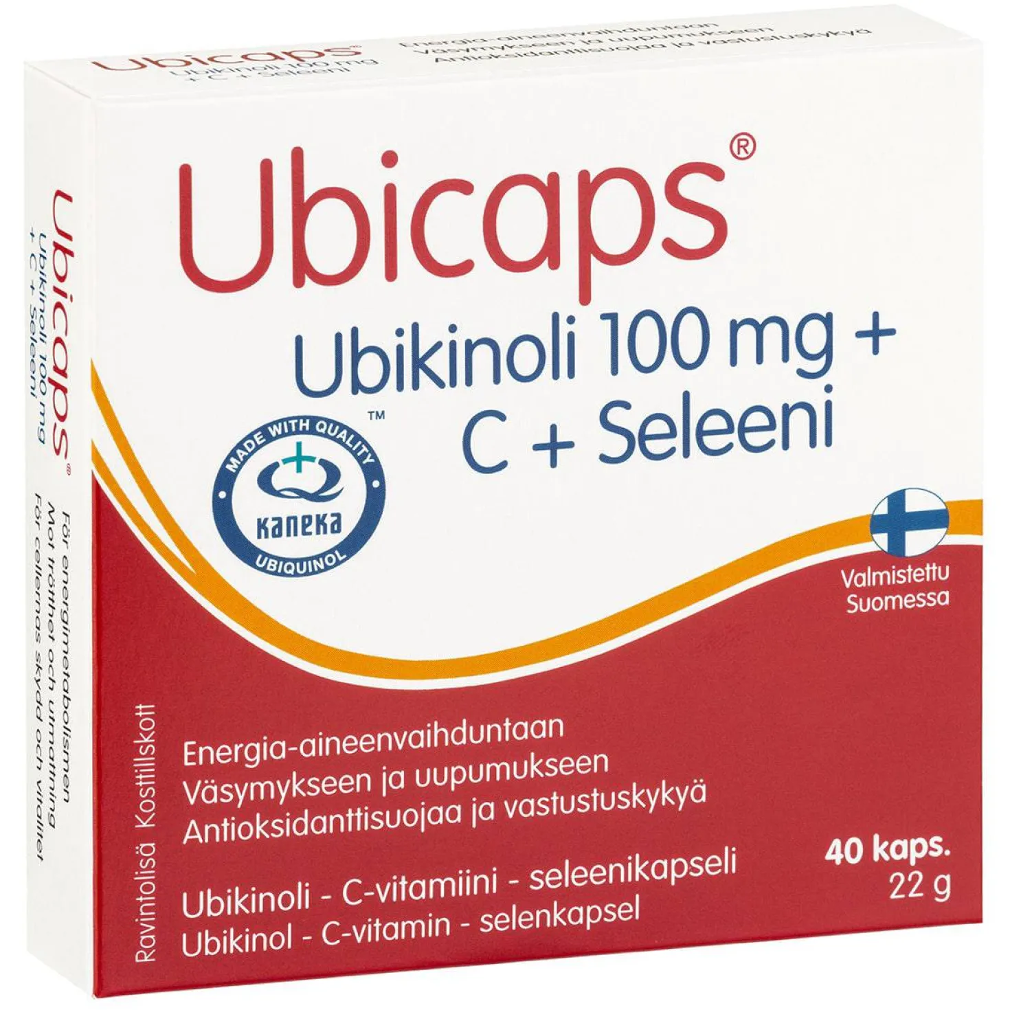 Ubicaps Ubikinoli 100mg + C+ Seleeni 40 kaps.