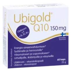 Ubigold Q10 150 mg - Ubikinoni-vitamiinikapseli 60 kaps.