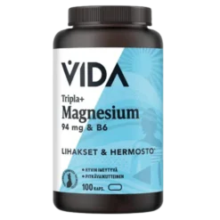 Vida Tripla+ Magnesium 94 mg + B6 100 kaps. - Päiväys 11/2026