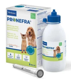 Virbac Pronefra 180 ml - Täydennysrehu munuaistoiminnon tukemiseen kissoille ja koirille