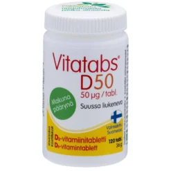 Vitatabs D 50 µg Päärynä 120 tabl.