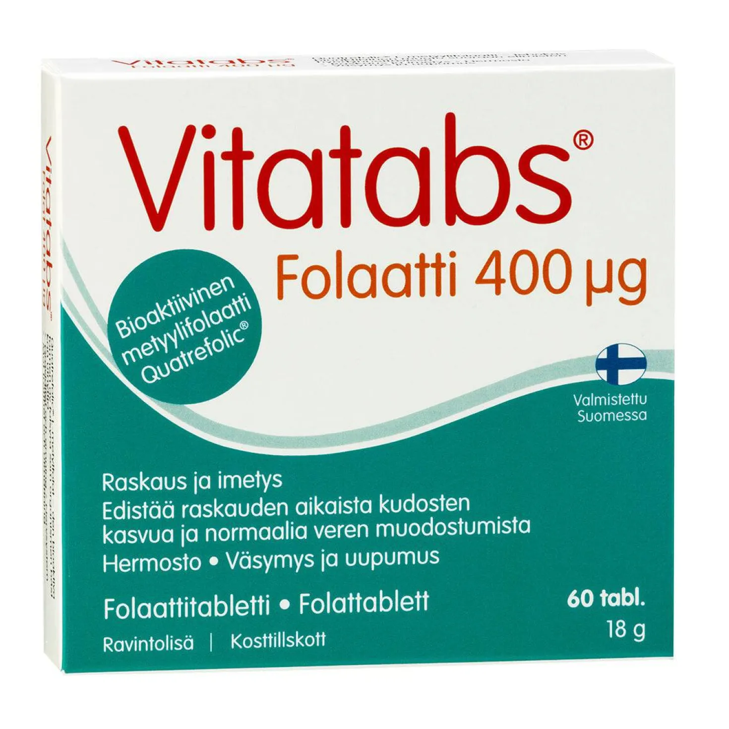 Vitatabs Folaatti 400 µg - Foolihappotabletti 60 tabl.