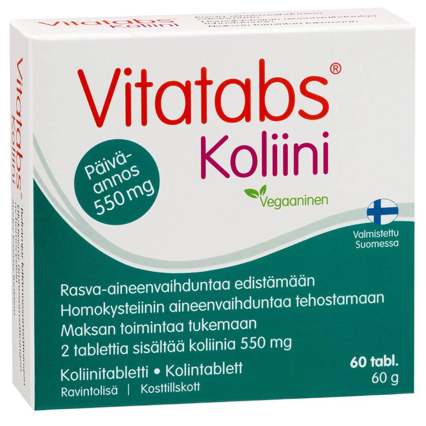 Vitatabs Koliini 550 mg - Koliinitabletti 60 tabl.