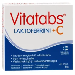 Vitatabs Laktoferriini 177 mg + C 40 kaps.