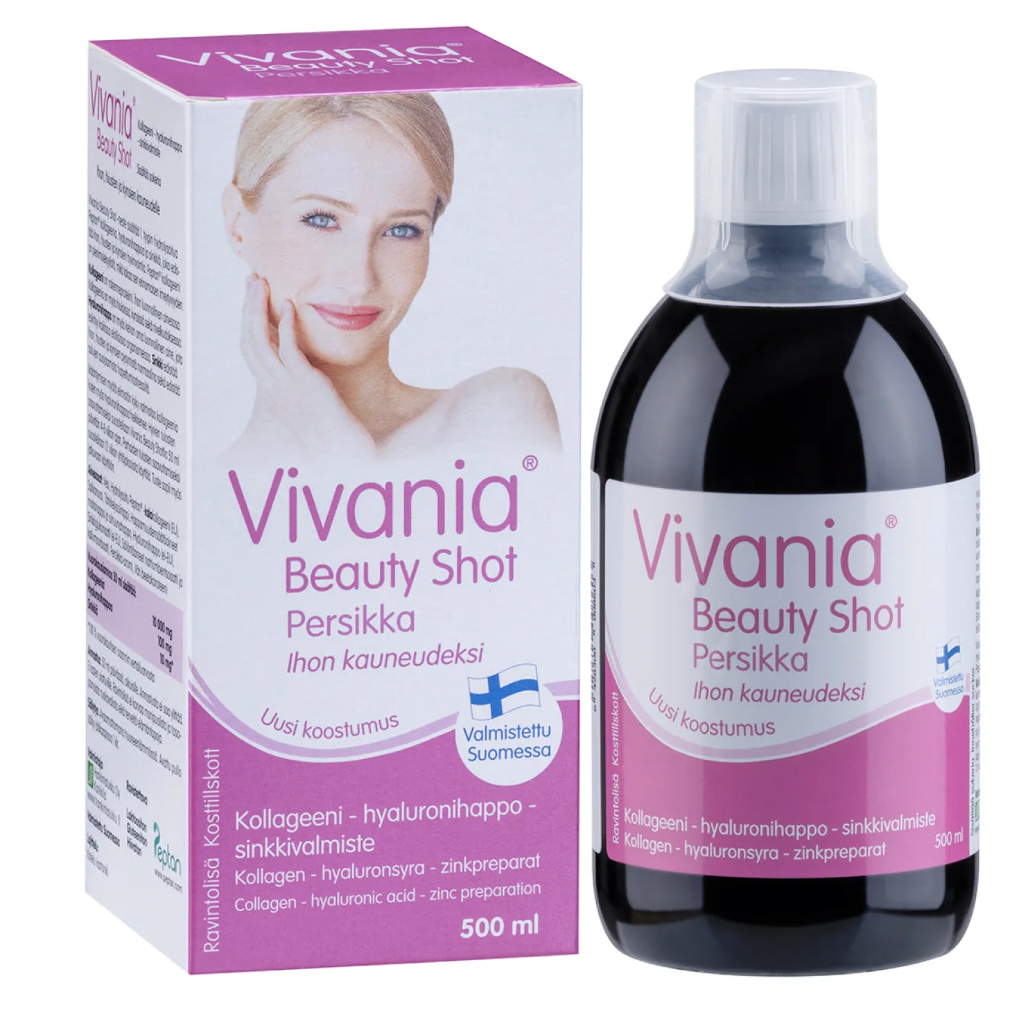 Vivania Beauty Shot - Persikka 500 ml