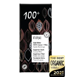 Vivani Superior Dark Cocoa - Luomu Tummasuklaa 100% 80 g