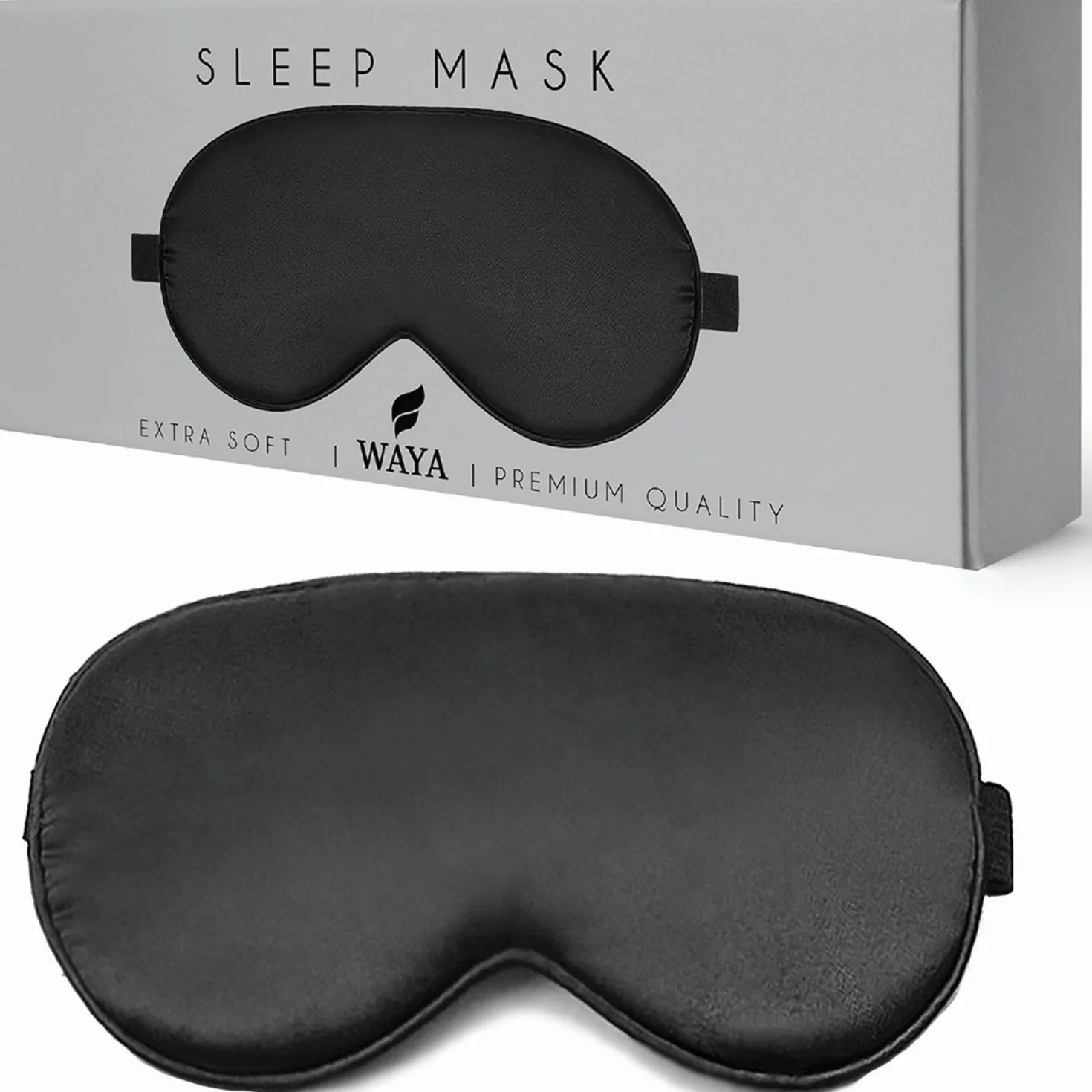 WAYA Extra Soft Sleep Mask - Unimaski musta 1 kpl