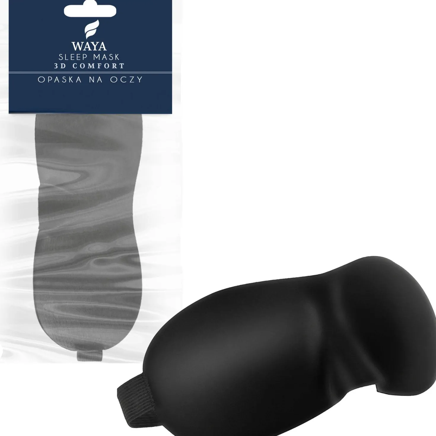 WAYA Sleep Mask 3D Comfort - Unimaski musta 1 kpl